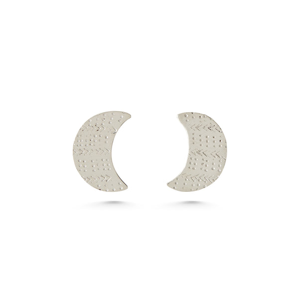 Luna Crescent Earring - Silver