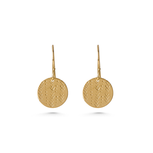 Full Moon Earrings - Gold