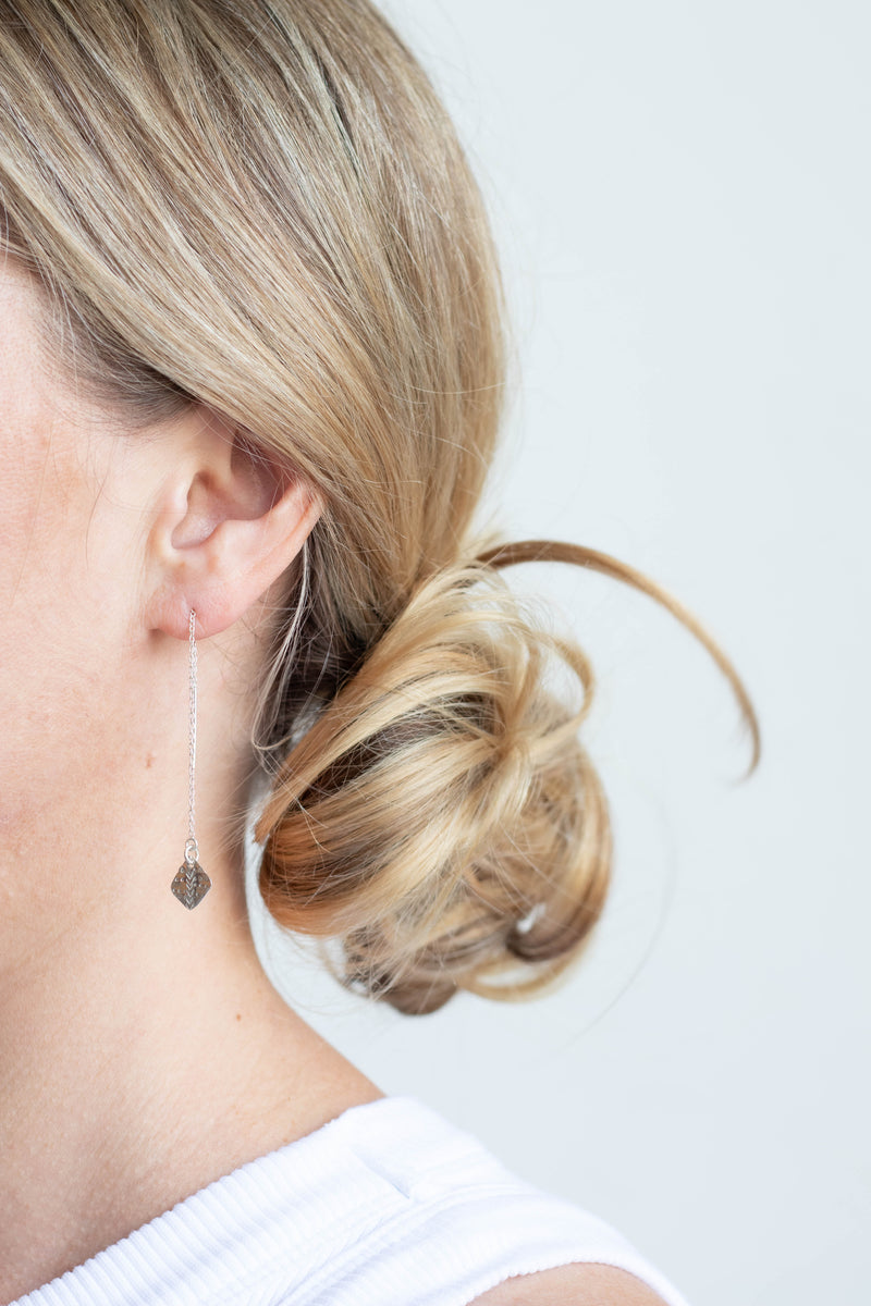 Stella Thread Earrings - Silver