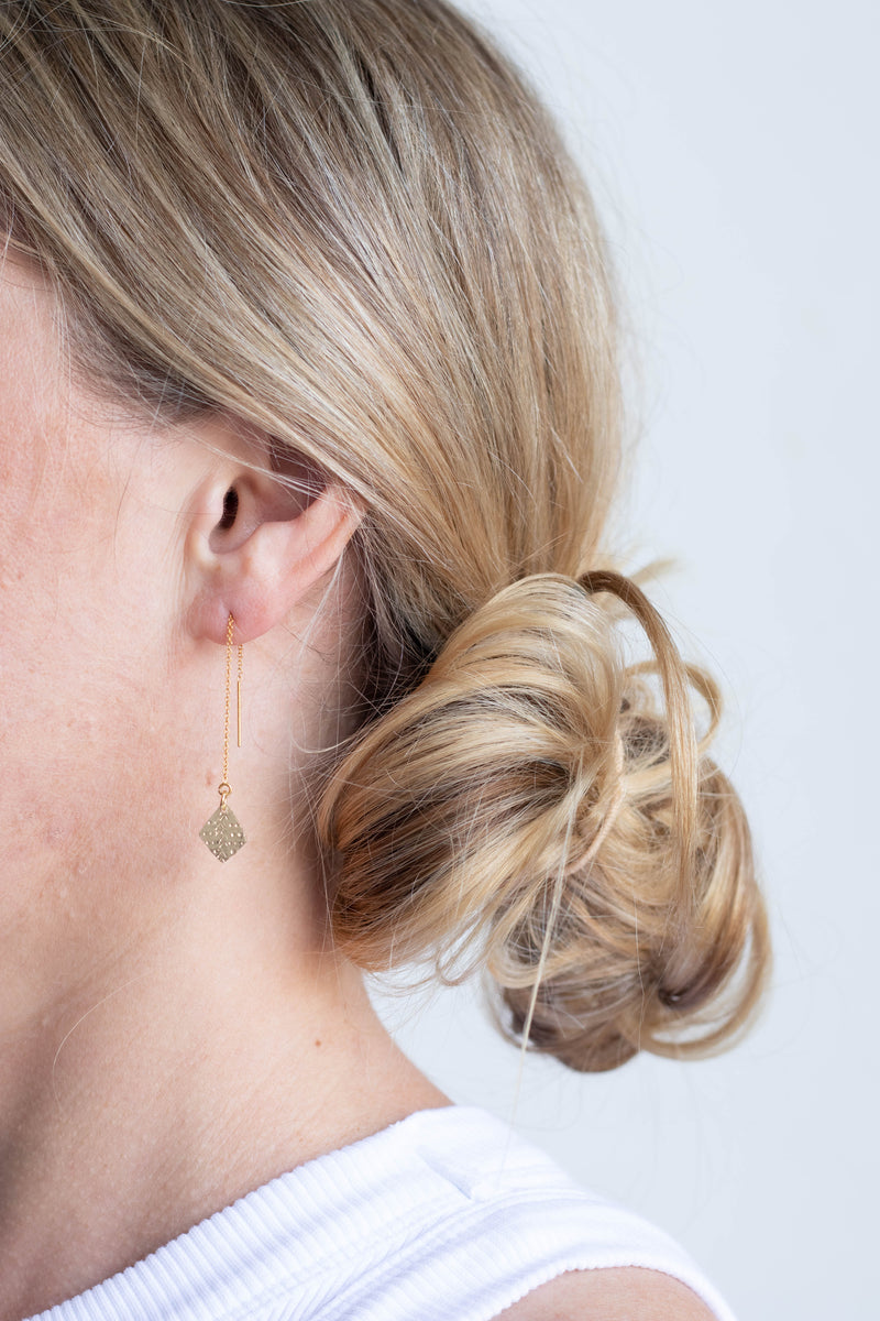 Stella Thread Earrings - Gold